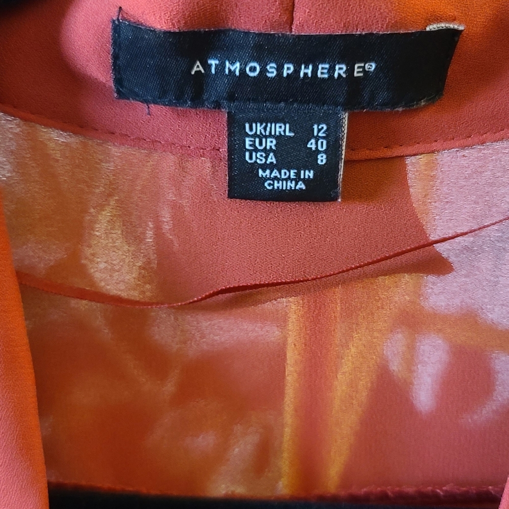 Fall orange blouse - Picture 3 of 3